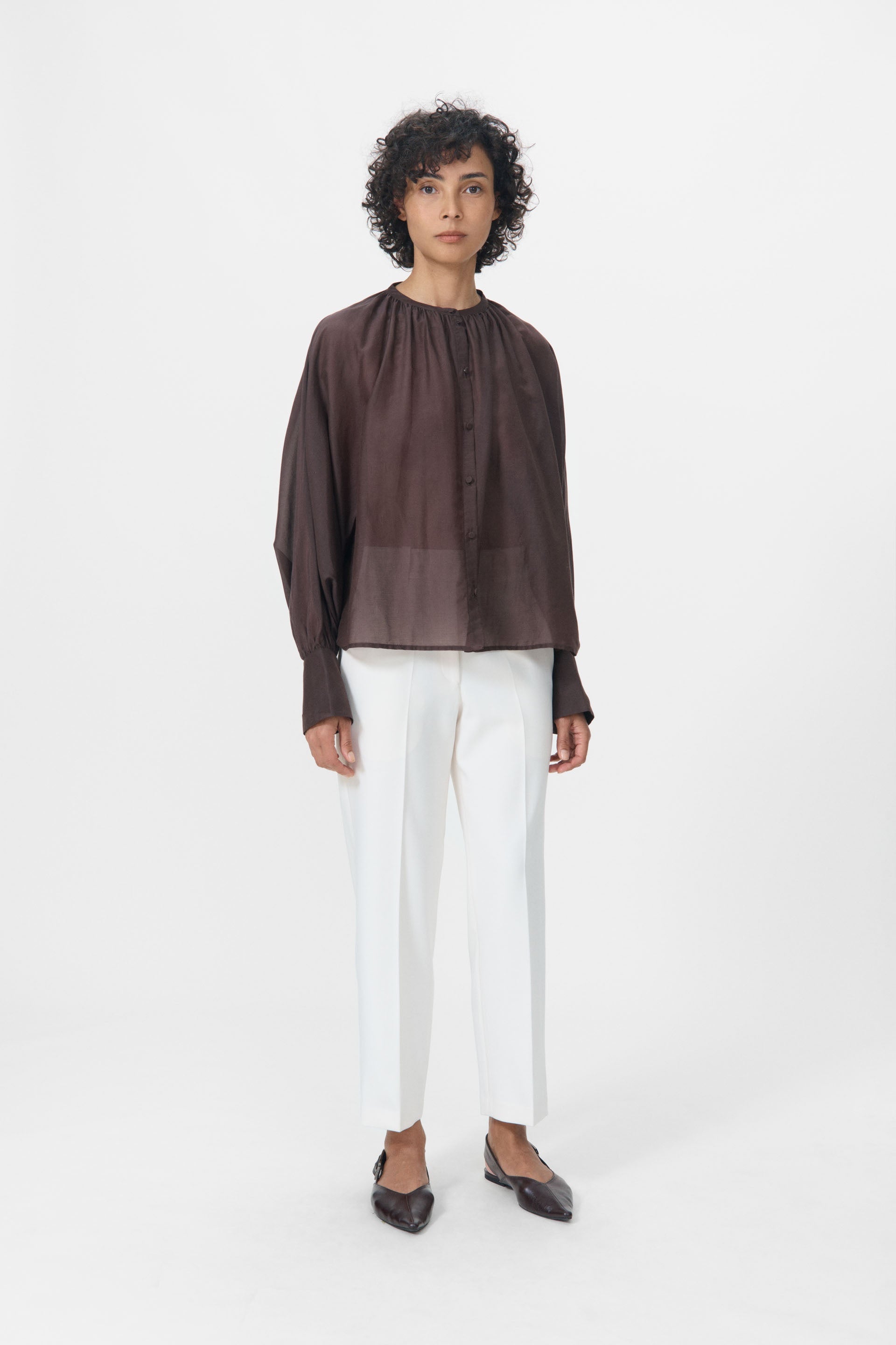 Allona Blouse - Chestnut