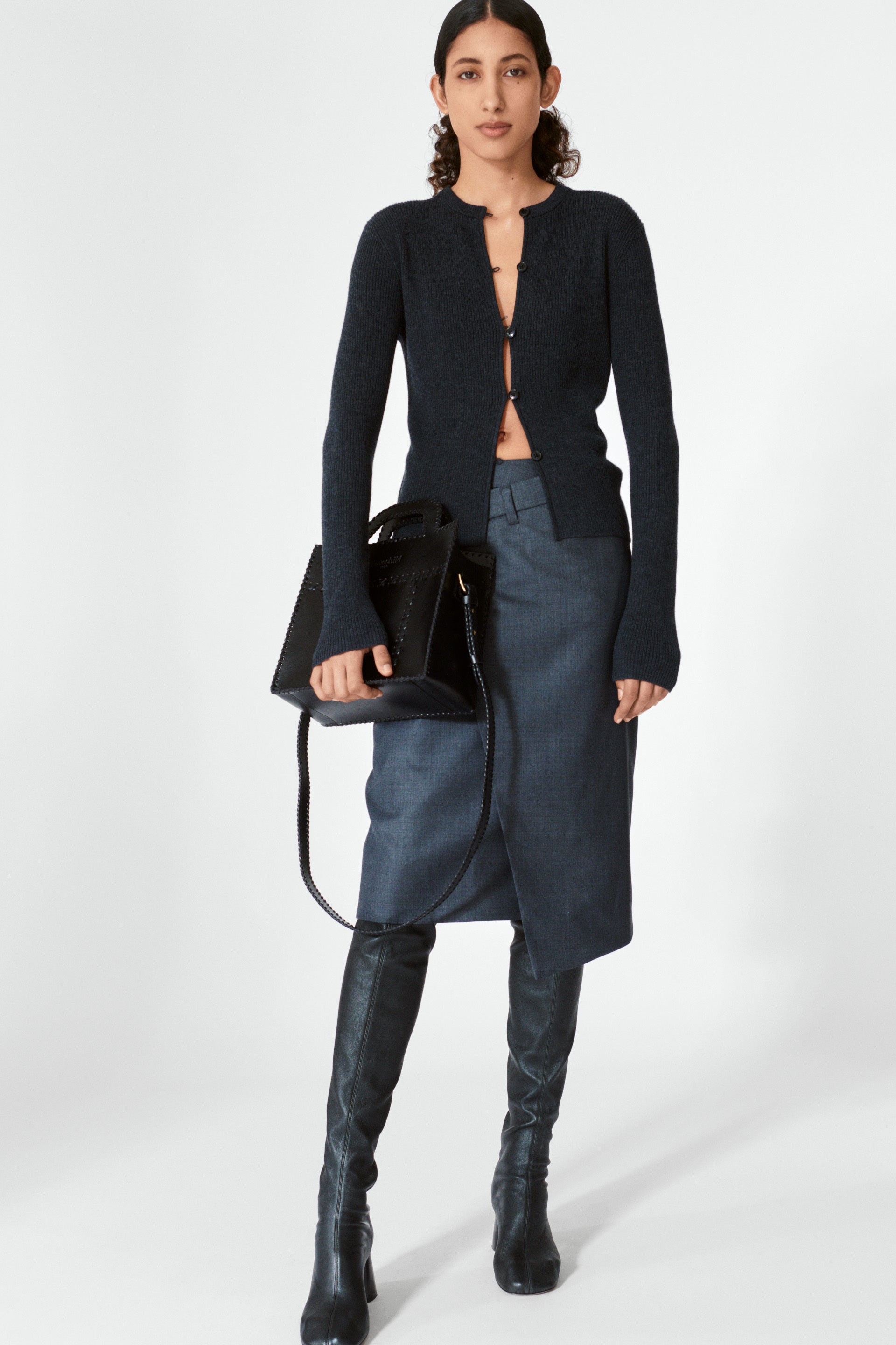 Lovechild 1979 Cari Cardigan Knitwear 057 Dark Grey