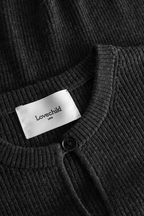 Lovechild 1979 Cari Cardigan Knitwear 057 Dark Grey