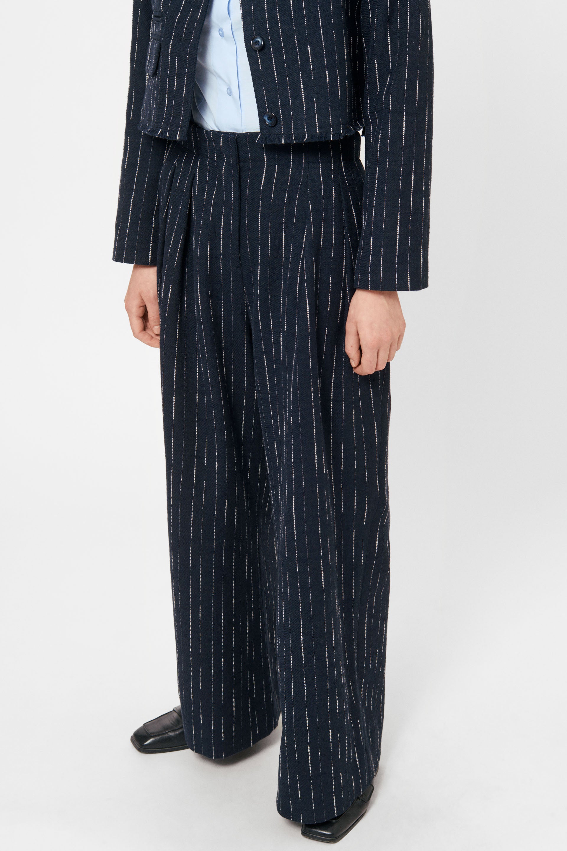 Lovechild 1979 Eileene Pants Pants 907 White Bouclé Stripe