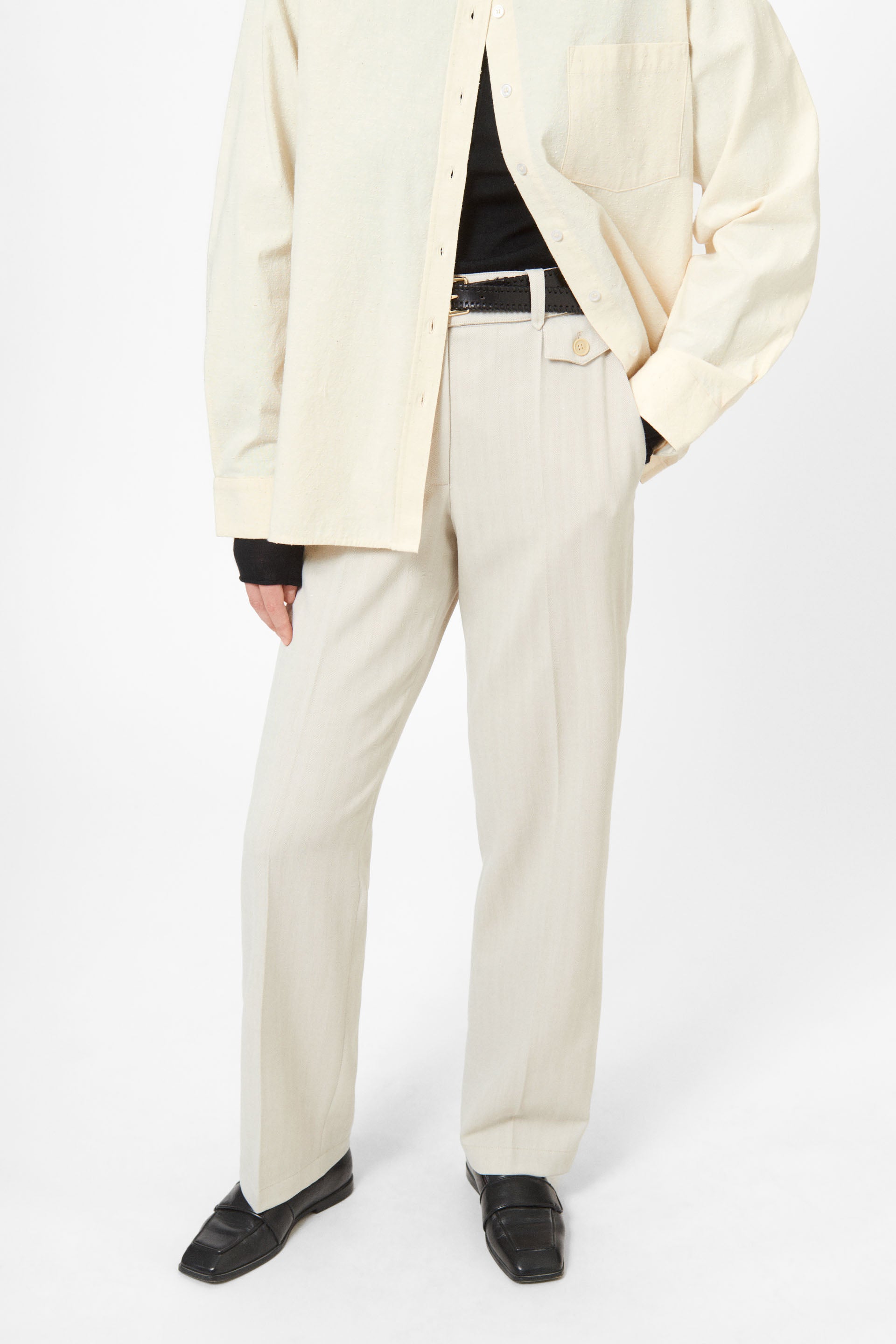 Lovechild 1979 Francisca Pant Pants 168 Beige Herringbone