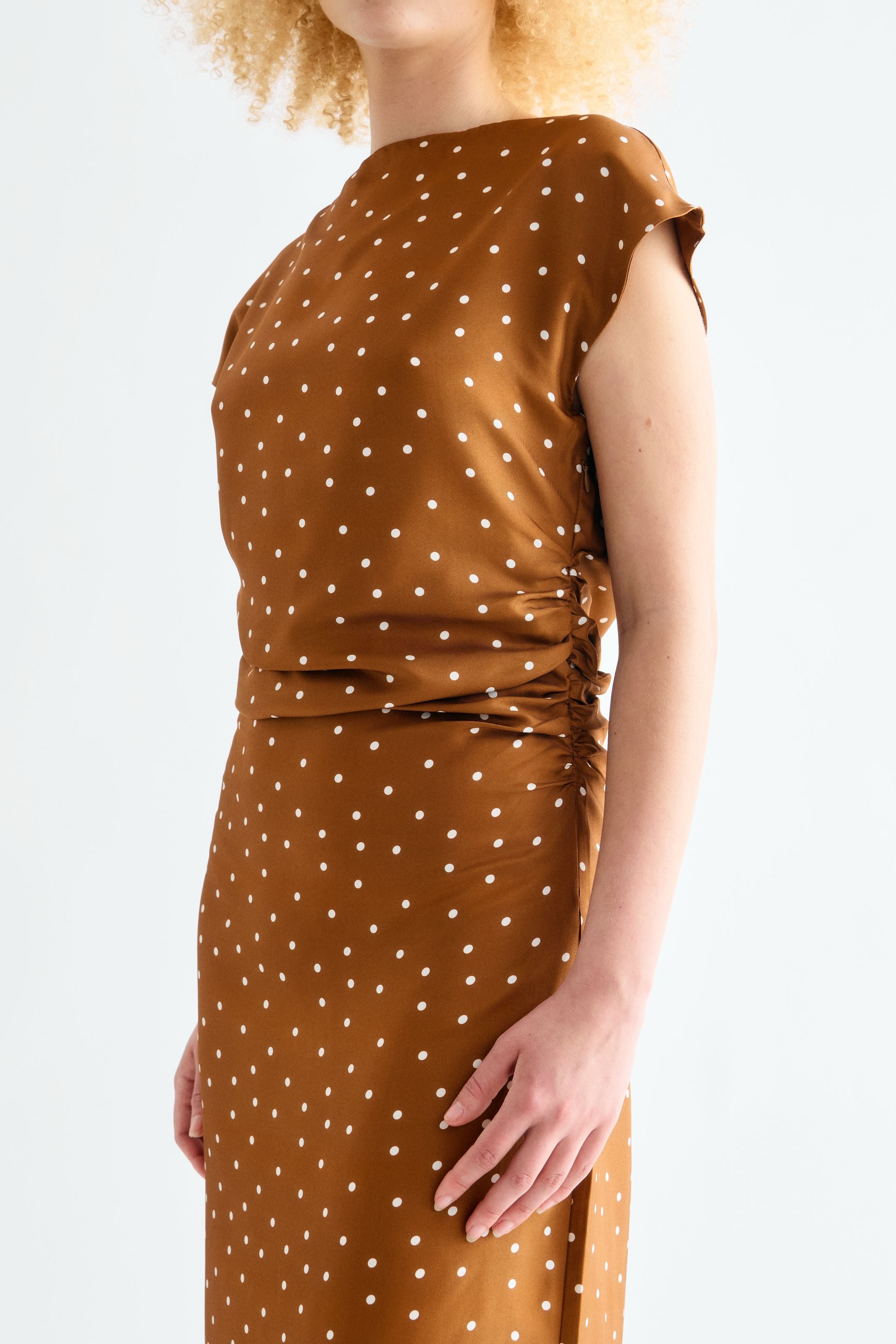 Lovechild 1979 Noor Dress Dresses 793 Dot Print Caramel