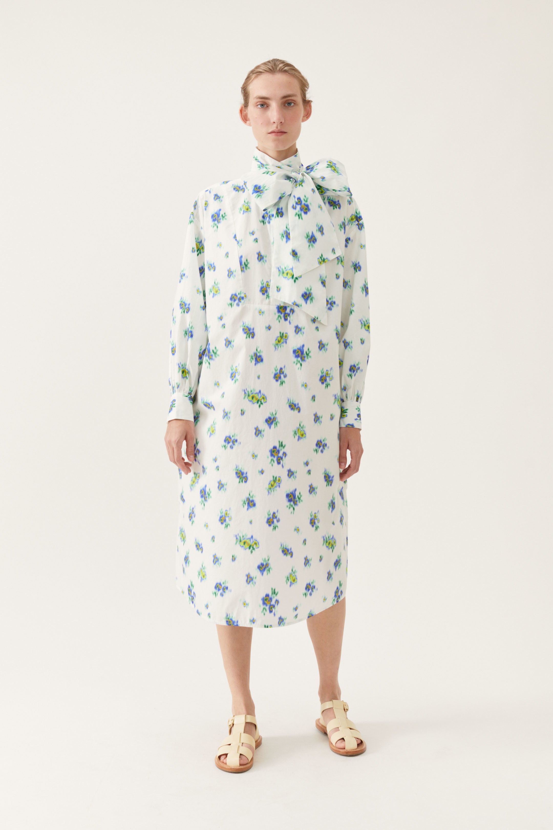 Lovechild 1979 Scarletta Dress - Ikat Fleur Blue DRESSES 478 Ikat Fleur Blue