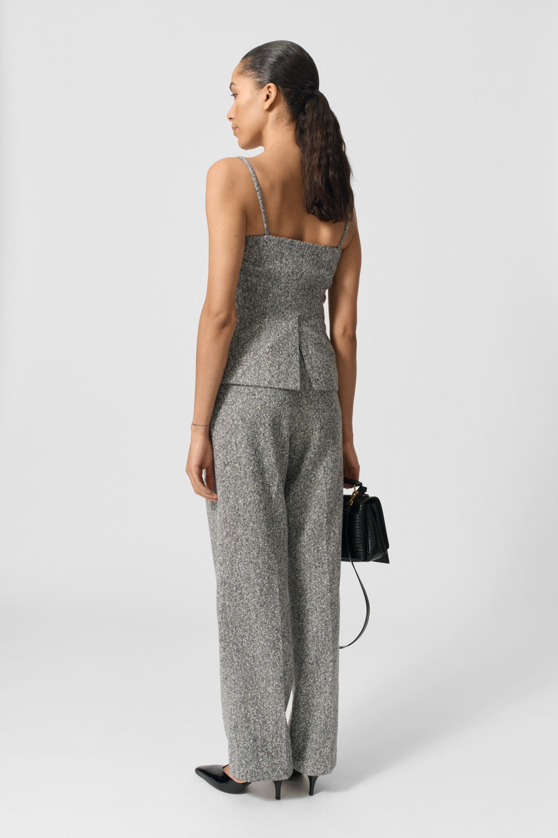 Lovechild 1979 Thalia Top Tops 906 Black and White Herringbone