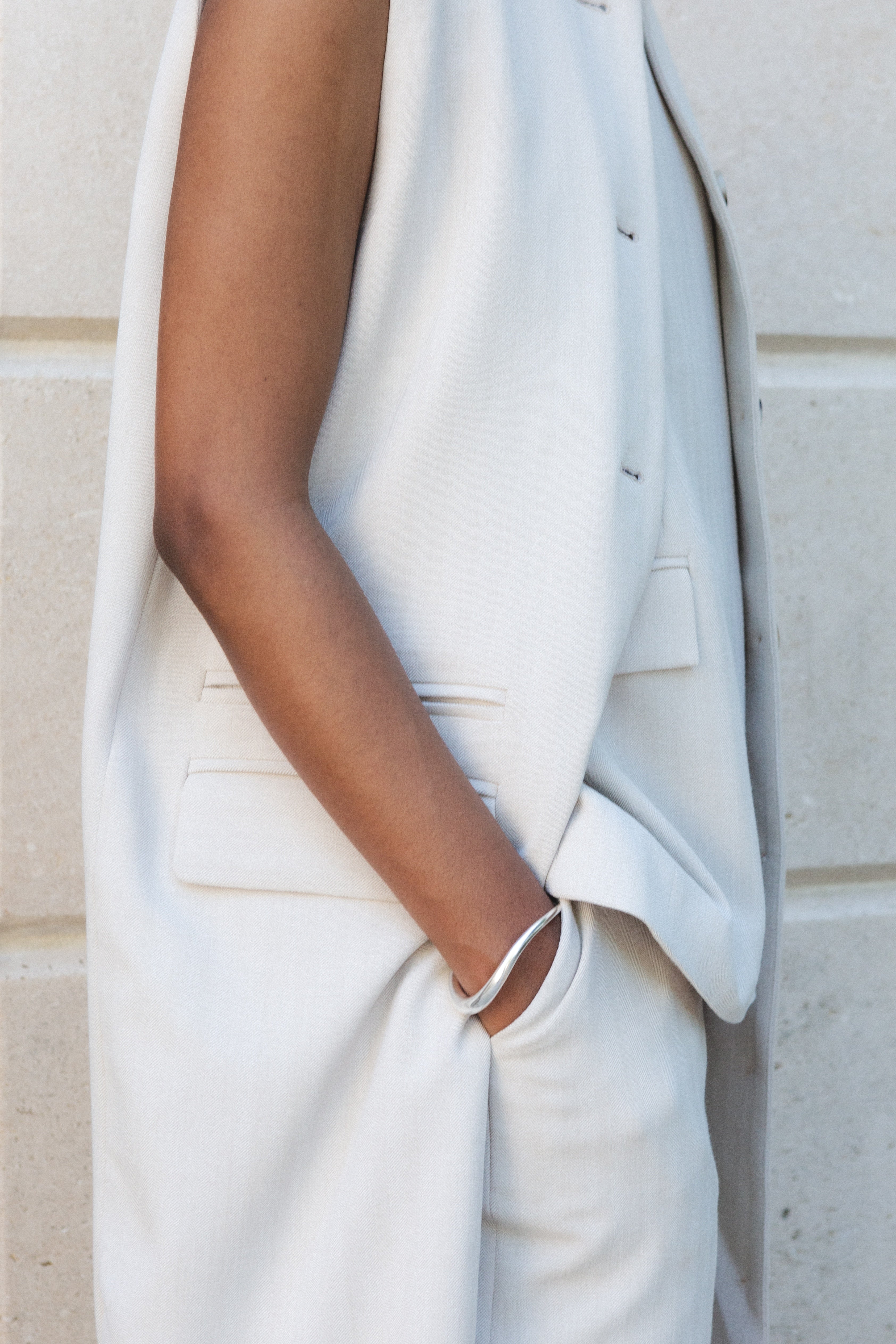 Lovechild 1979 Trish Vest Vest 168 Beige Herringbone