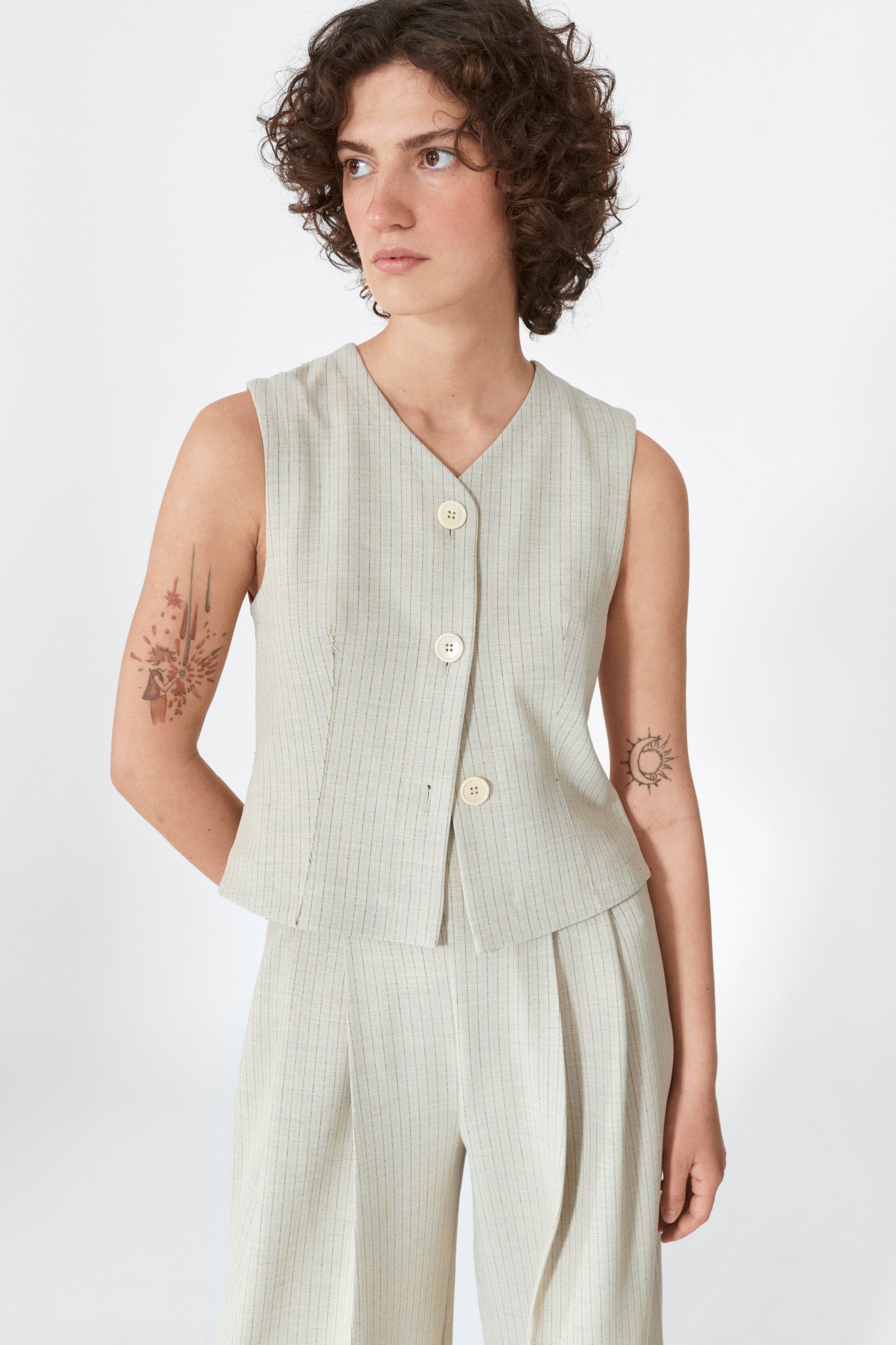 Lovechild 1979 Violet Vest Vest 751 Brown Stripe