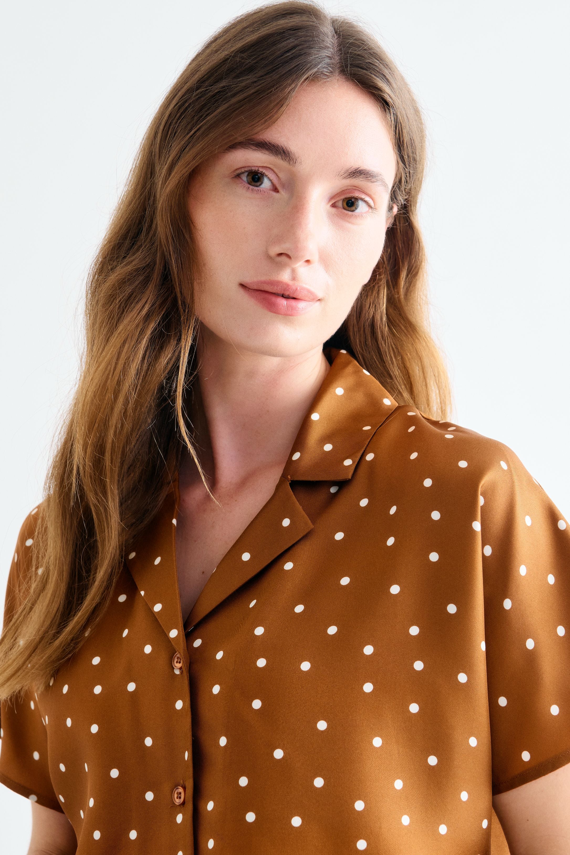 Lovechild 1979 Birna Blouse Blouses 793 Dot Print Caramel