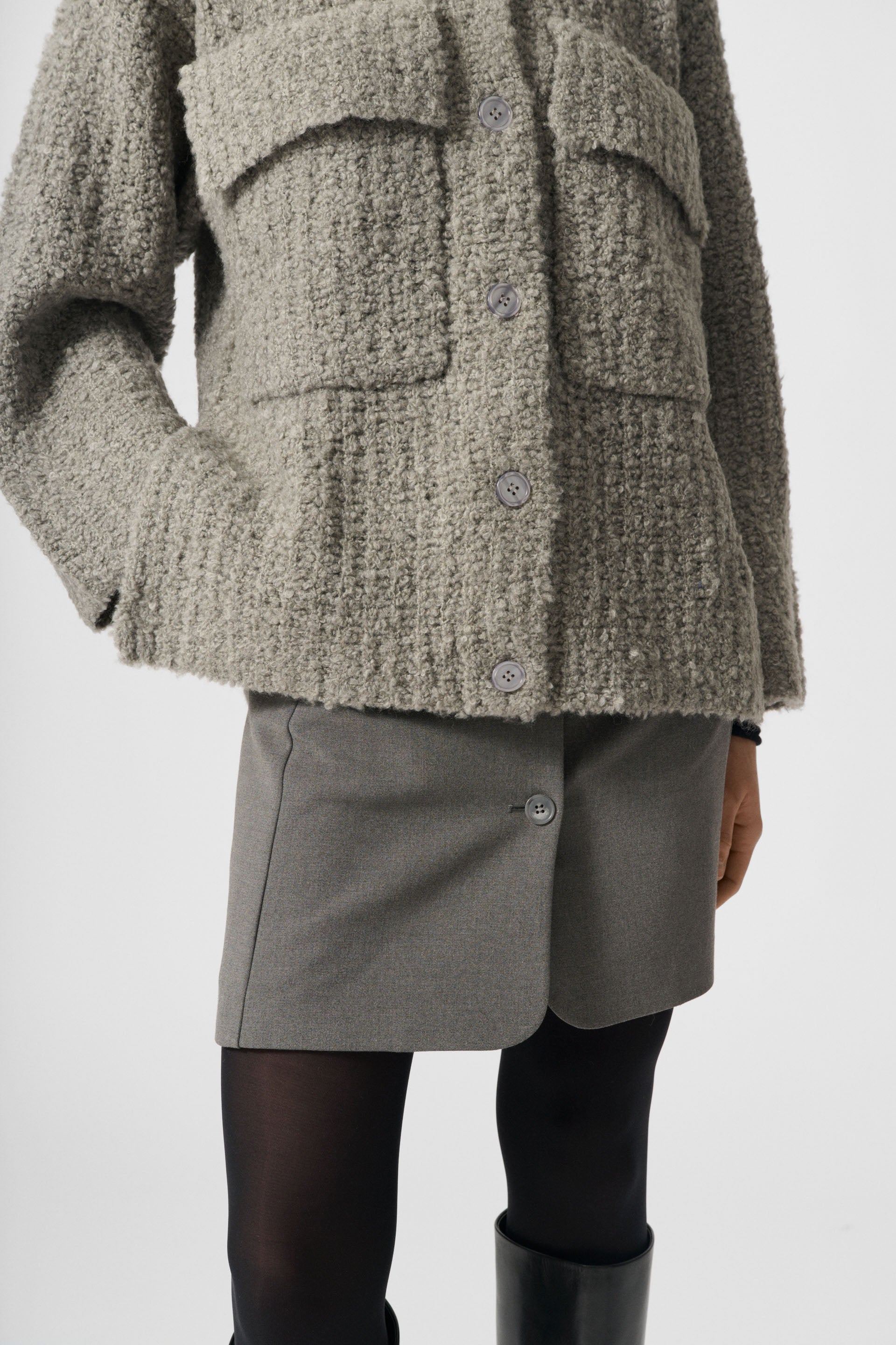 Lovechild 1979 Claine Cardigan Turtlenecks 727 Taupe Grey