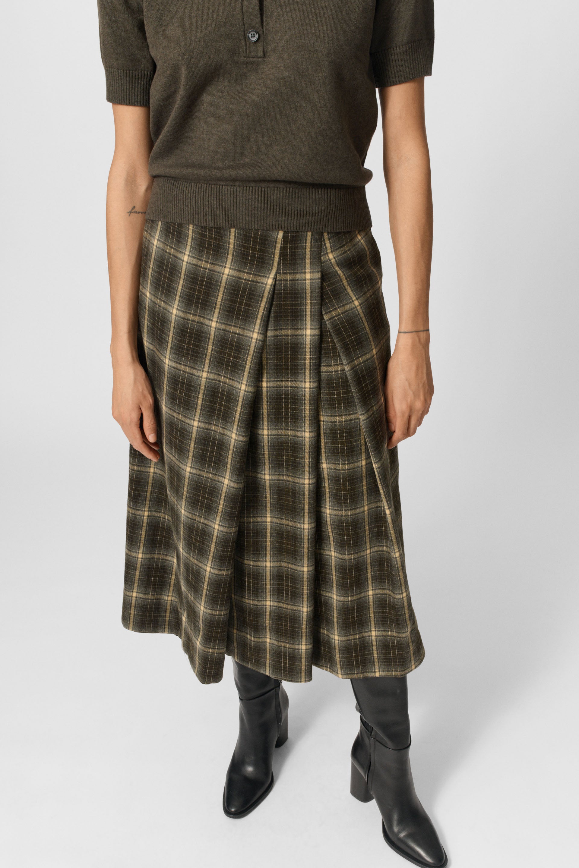 Lovechild 1979 Elaine Skirt Skirts 697 Green Multi Check