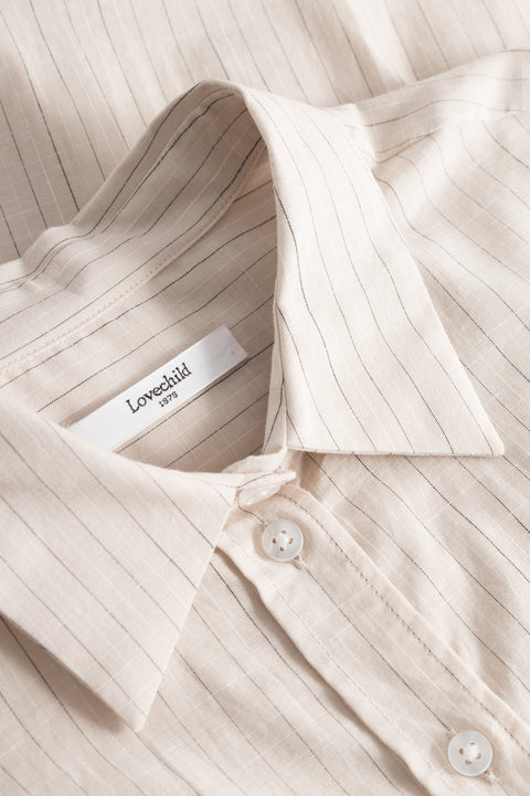 Lovechild 1979 Elotta Shirt - Ecru Fine Line SHIRTS 150 ECRu fine line