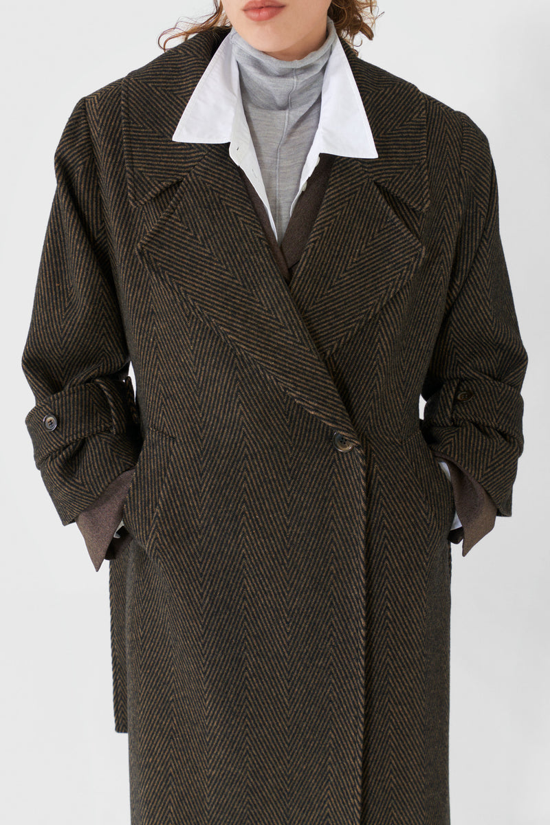 Lovechild 1979 Ibi Coat Outerwear 749 Multi Brown Herringbone