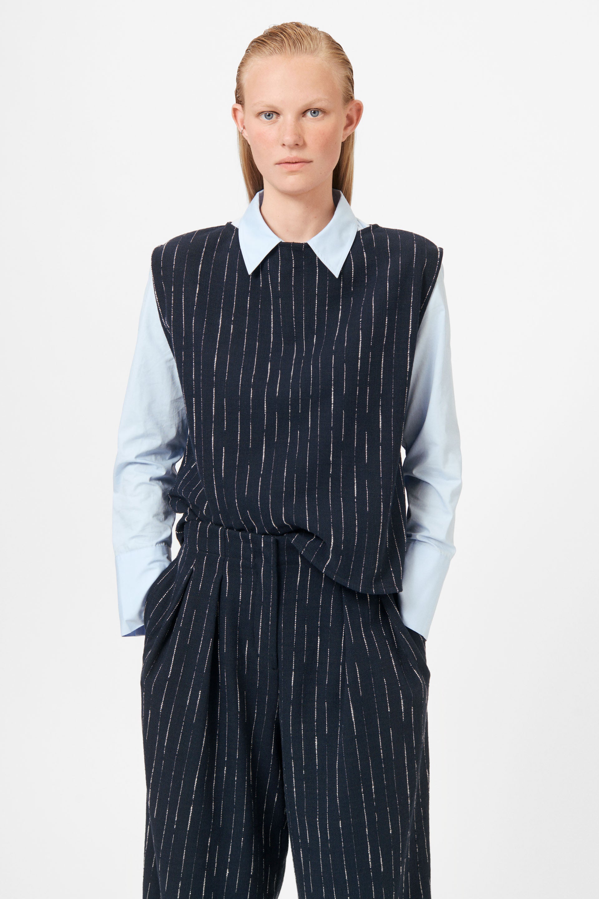 Lovechild 1979 Inez Top BLOUSES 907 White Bouclé Stripe