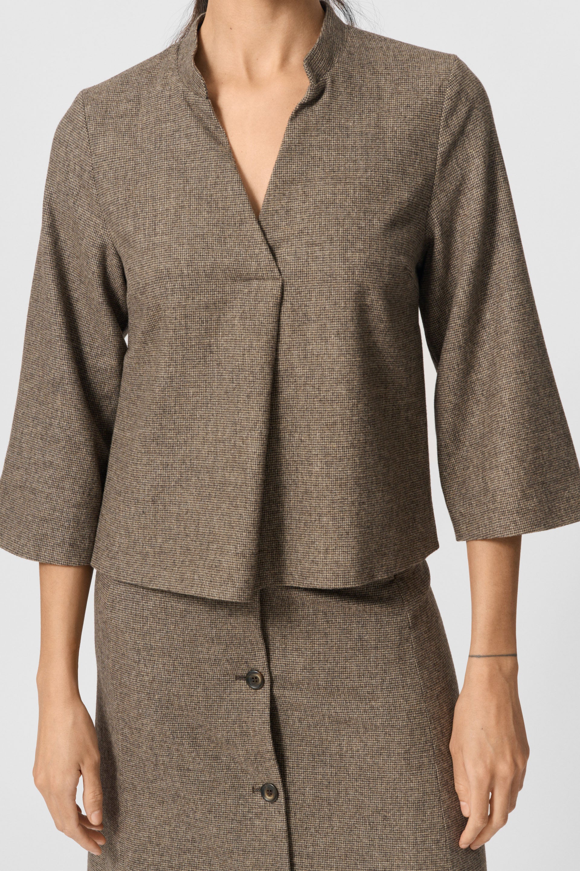 Lovechild 1979 Kimberly Blouse Blouses 174 Beige Houndstooth