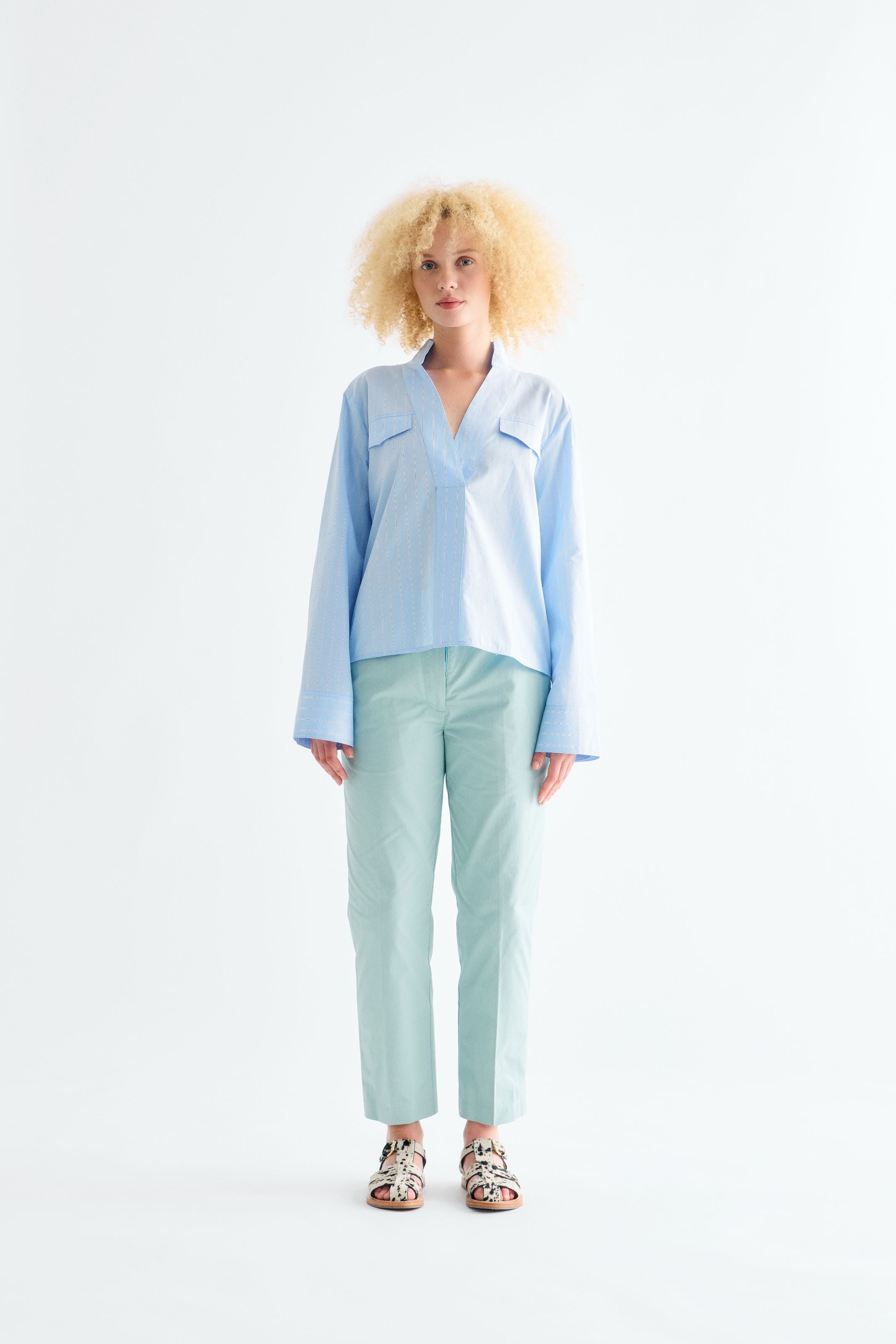 Lovechild 1979 Marbella Blouse Blouses 568 Blue Pinstripe