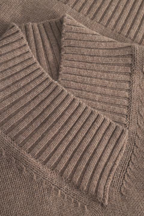 Lovechild 1979 Moa V-Neck Knitwear 727 Taupe Grey