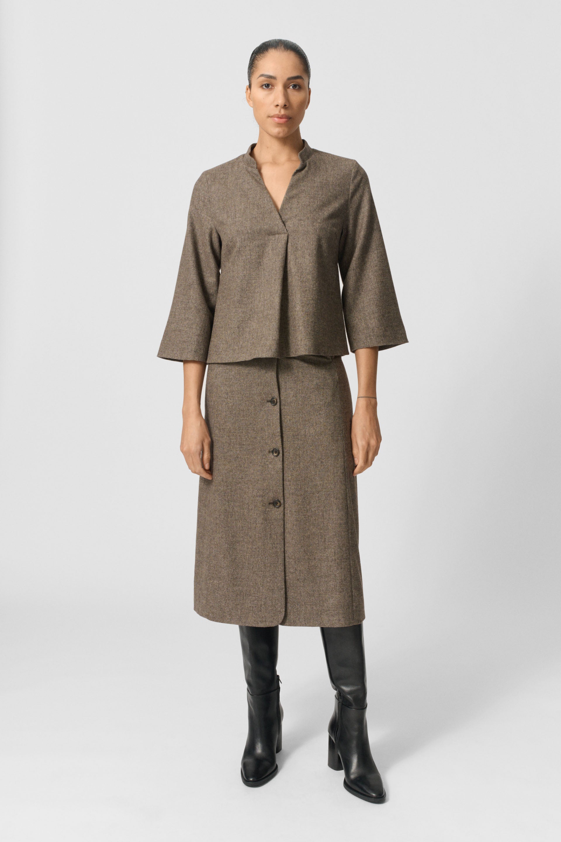 Lovechild 1979 Reyna Skirt Skirts 174 Beige Houndstooth