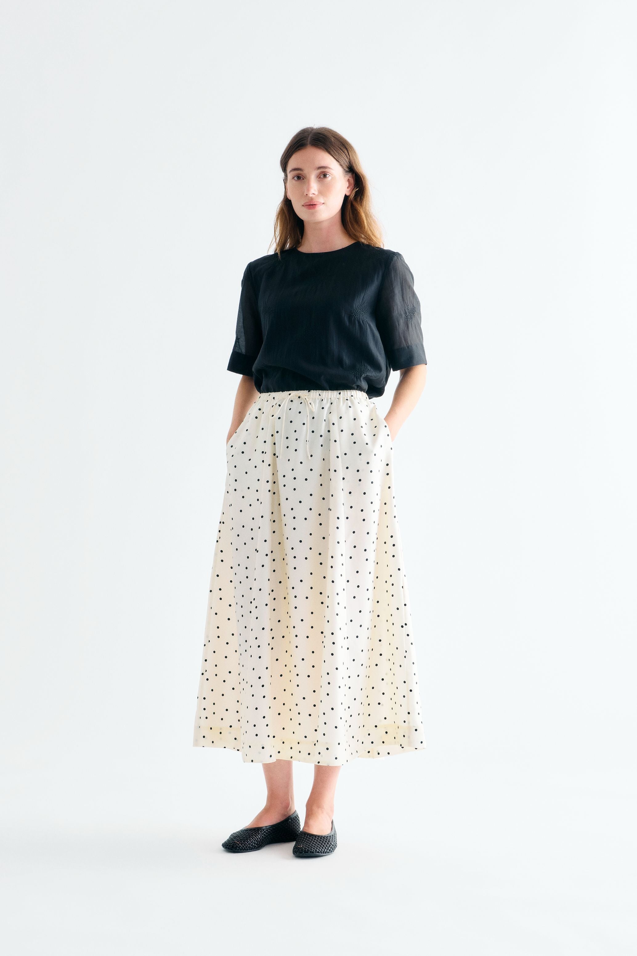 Lovechild 1979 Sallie Skirt Skirt 982 Dot Print Crem