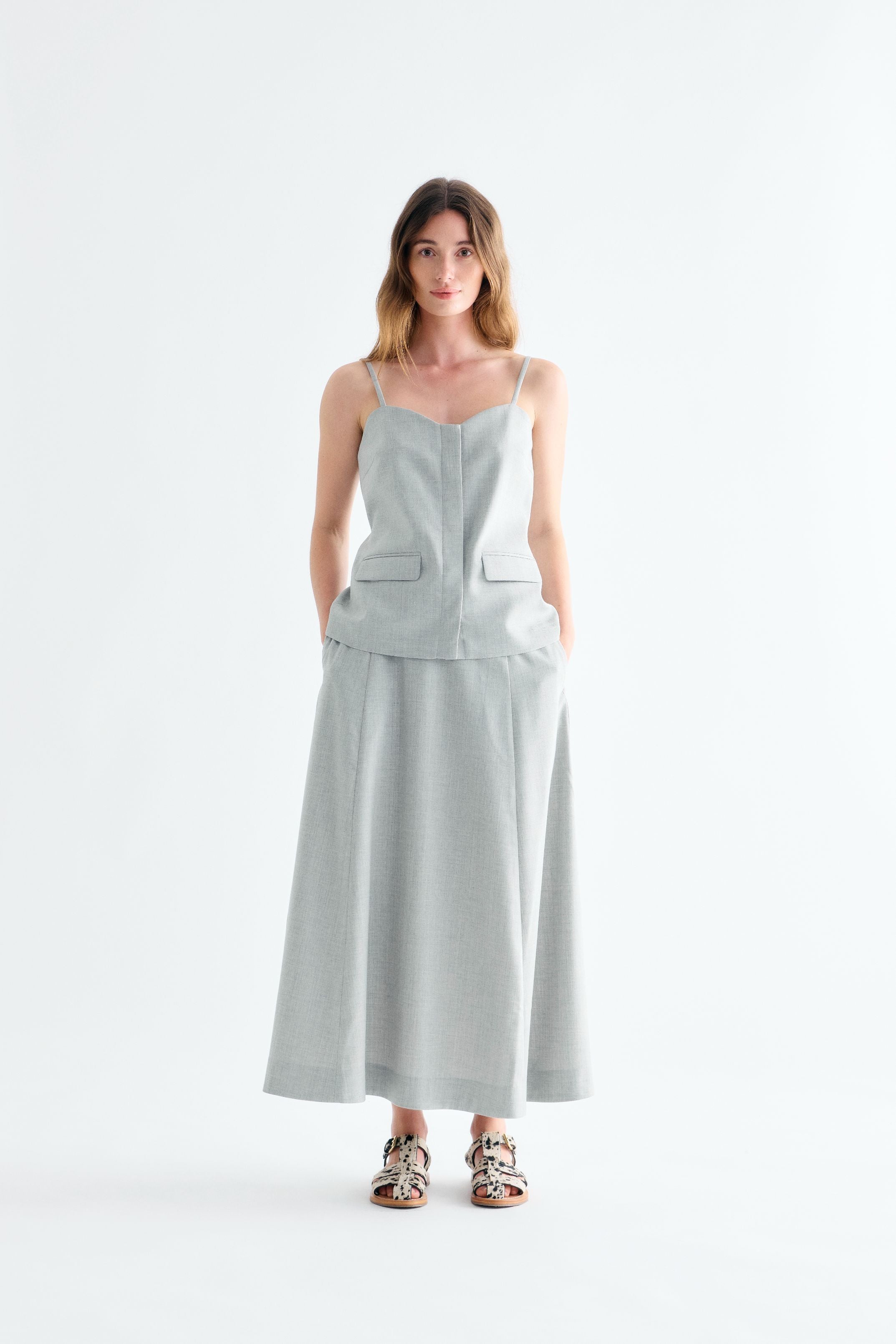 Lovechild 1979 Thalia Top Top 056 Light Grey Melange